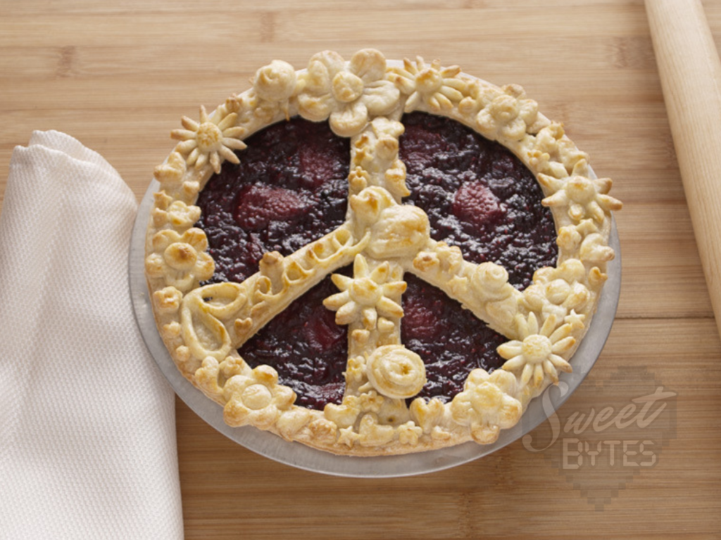 Peace Pie created from pie crust to celebrate Peace Day