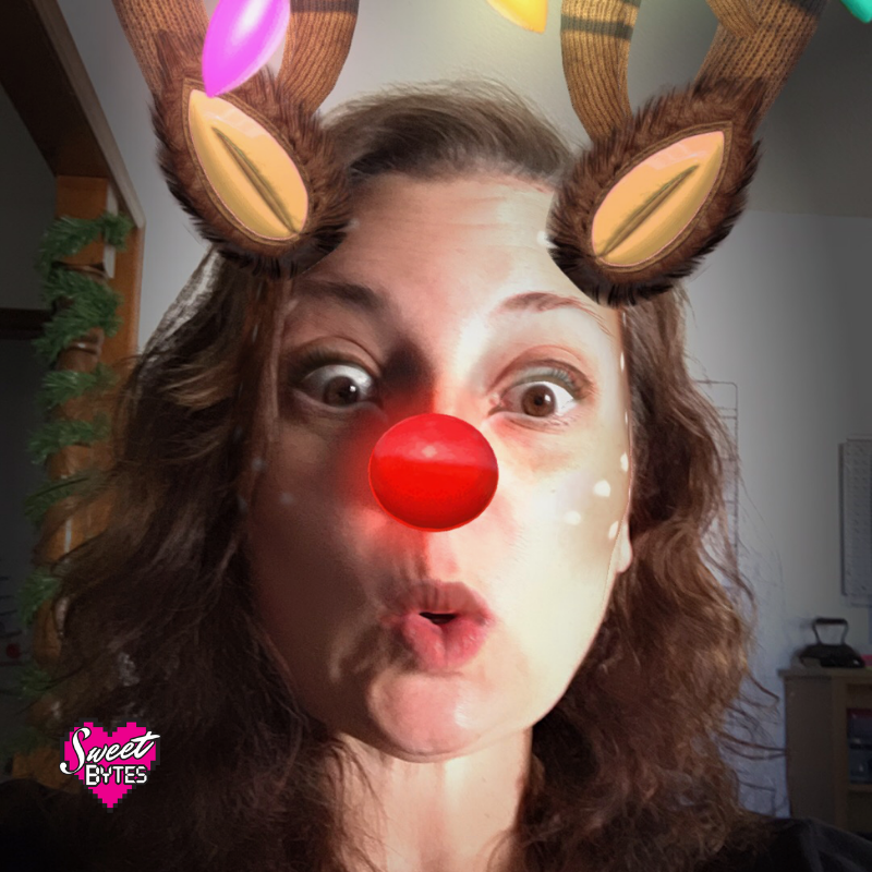 Me with reindeer filter, goodbye December!