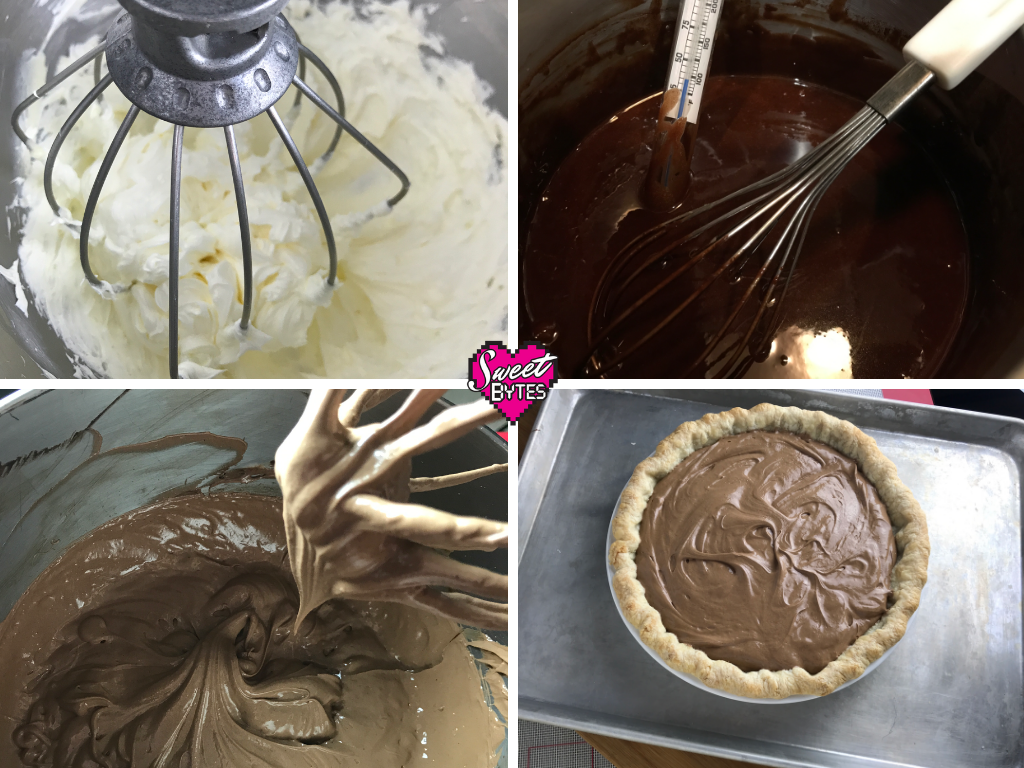 Step by step graphic on part 2 of how to make French Silk Pie. 