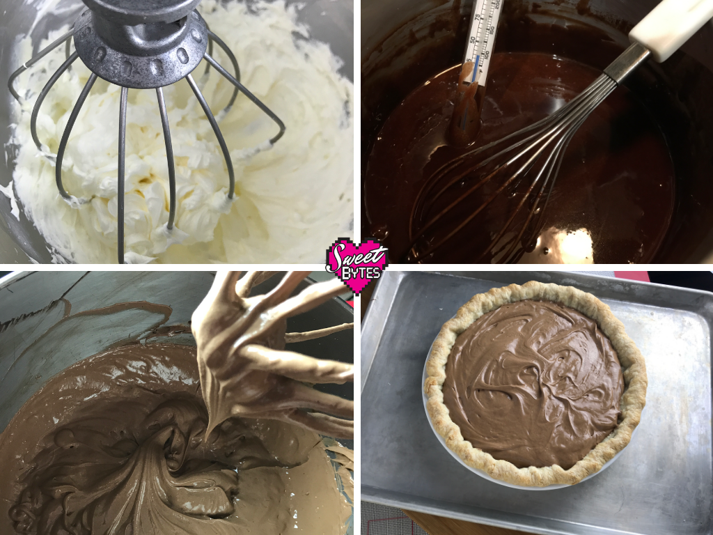 Step by step graphic on part 2 of how to make French Silk Pie.