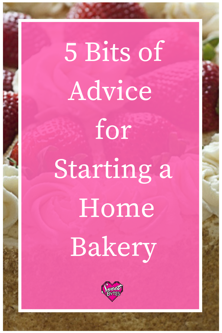 A pink graphic image for the article on starting a home bakery